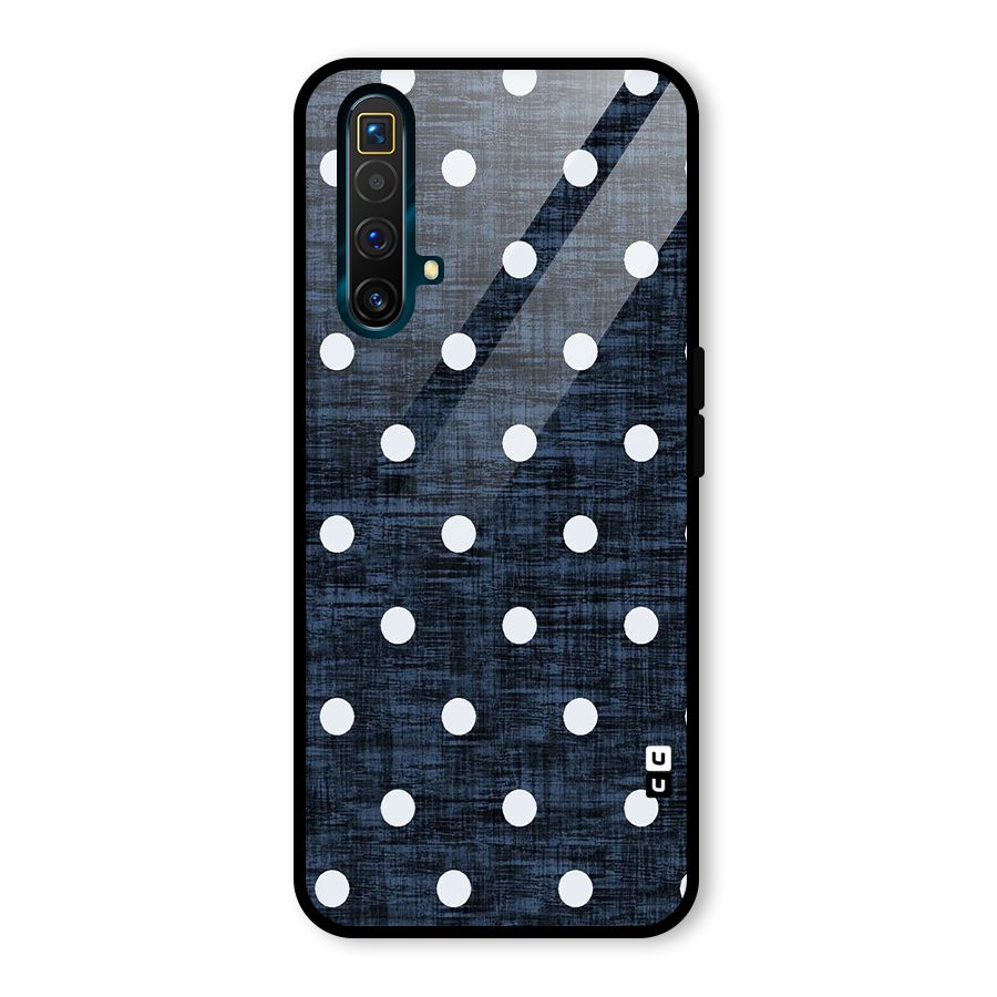 Textured Dots Glass Back Case for Realme X3