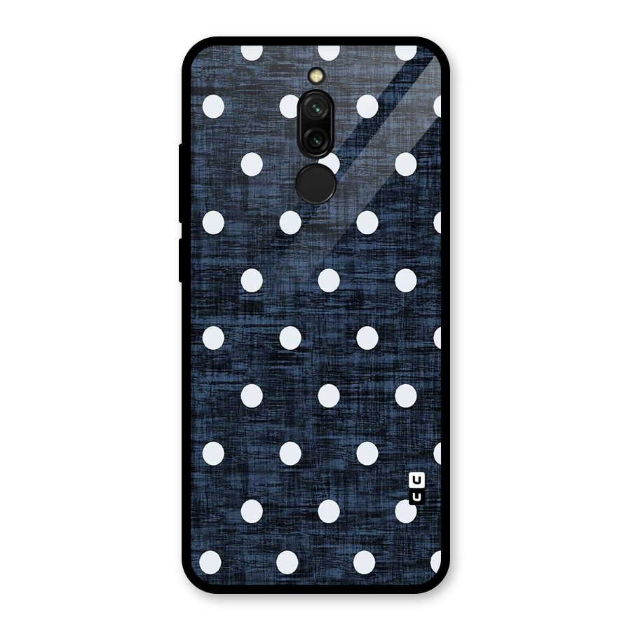 Textured Dots Glass Back Case for Redmi 8