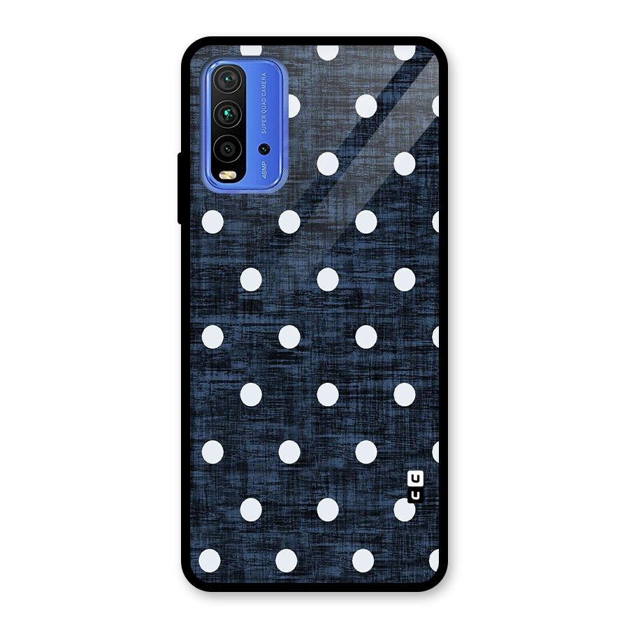 Textured Dots Glass Back Case for Redmi 9 Power