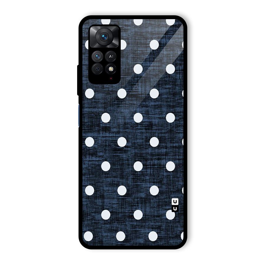 Textured Dots Glass Back Case for Redmi Note 11 Pro