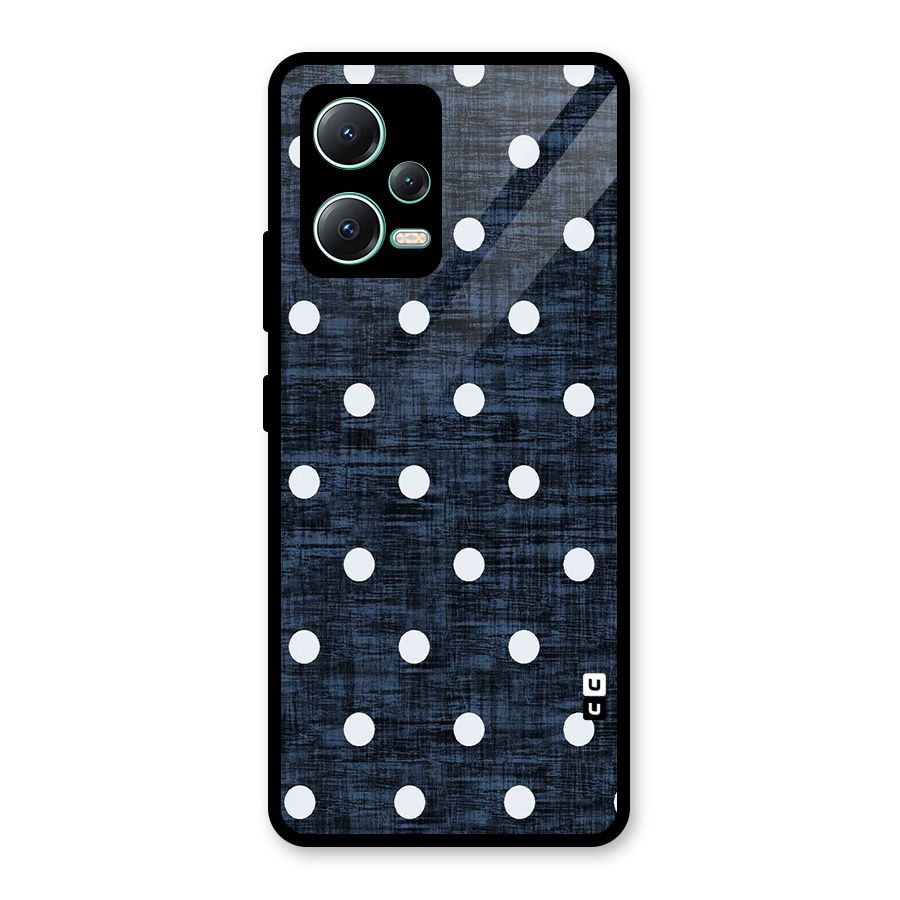Textured Dots Glass Back Case for Redmi Note 12 5G