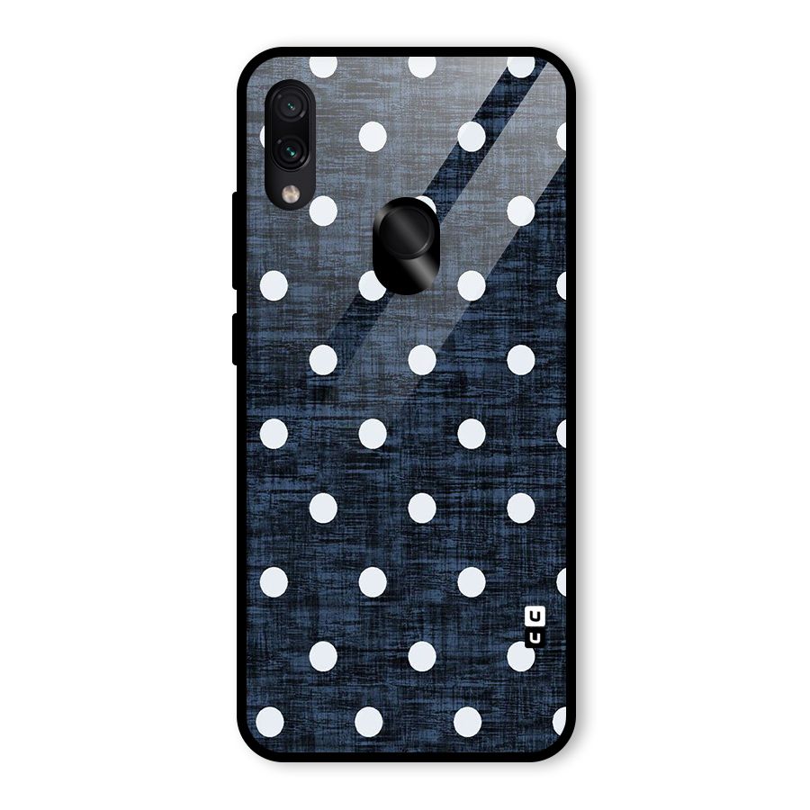 Textured Dots Glass Back Case for Redmi Note 7 Pro