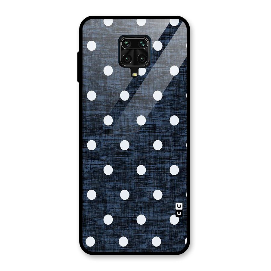 Textured Dots Glass Back Case for Redmi Note 9 Pro