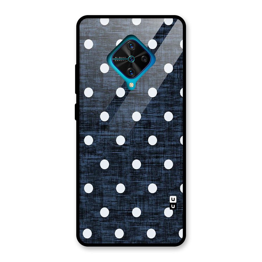 Textured Dots Glass Back Case for Vivo S1 Pro