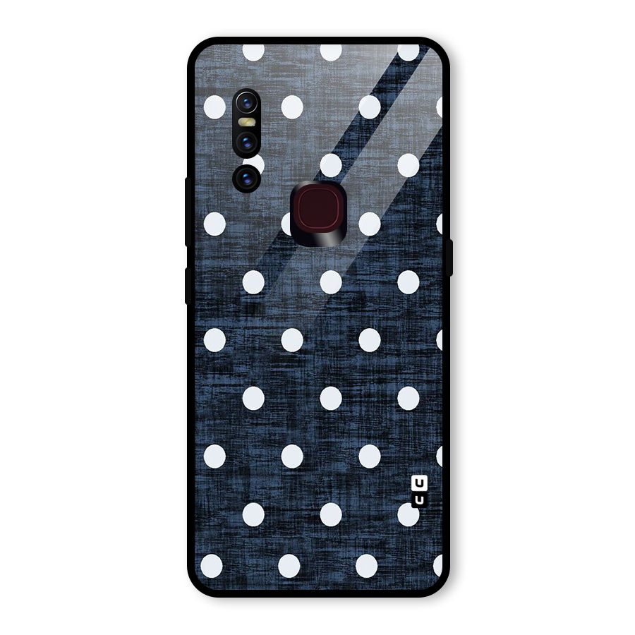 Textured Dots Glass Back Case for Vivo V15