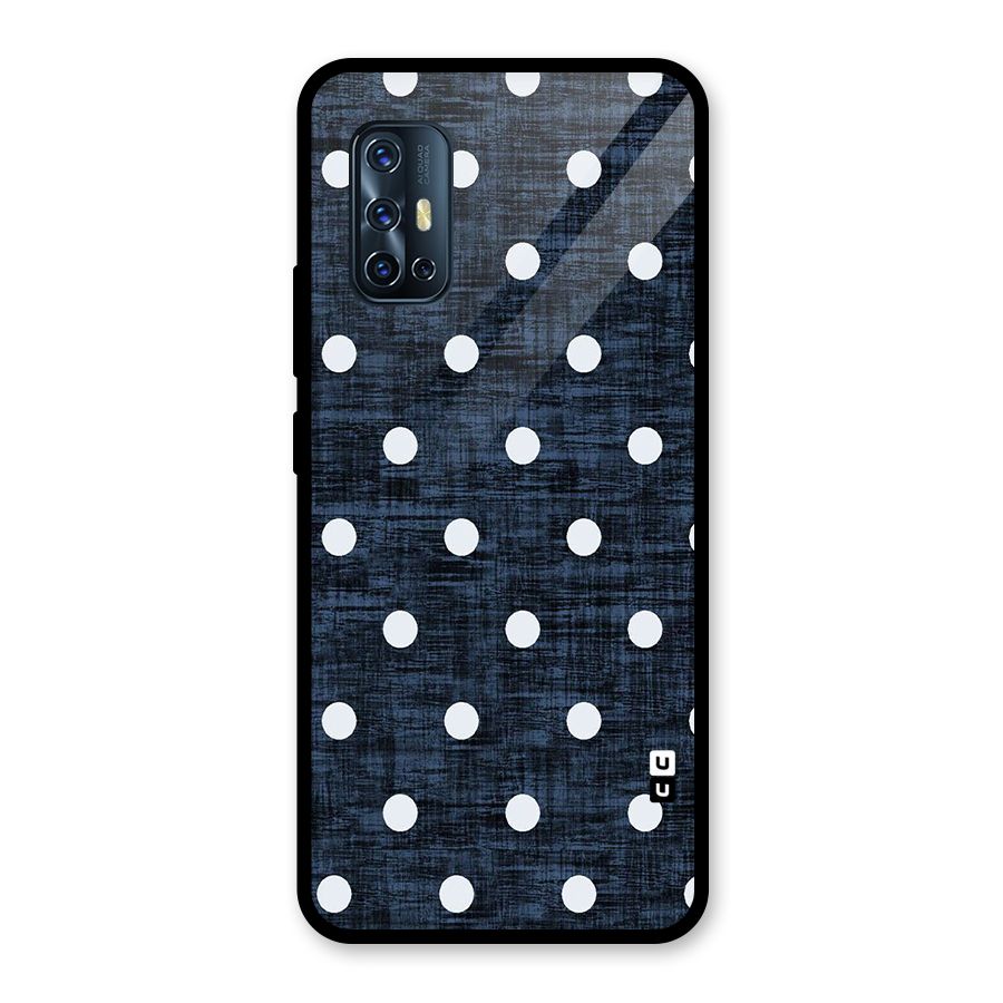 Textured Dots Glass Back Case for Vivo V17