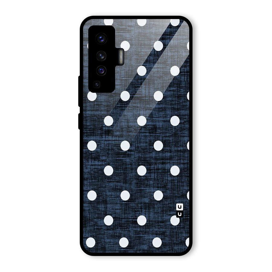 Textured Dots Glass Back Case for Vivo X50