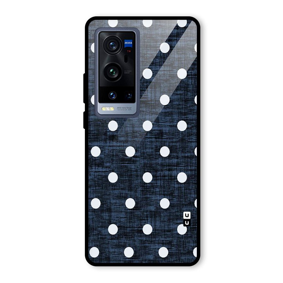 Textured Dots Glass Back Case for Vivo X60 Pro Plus