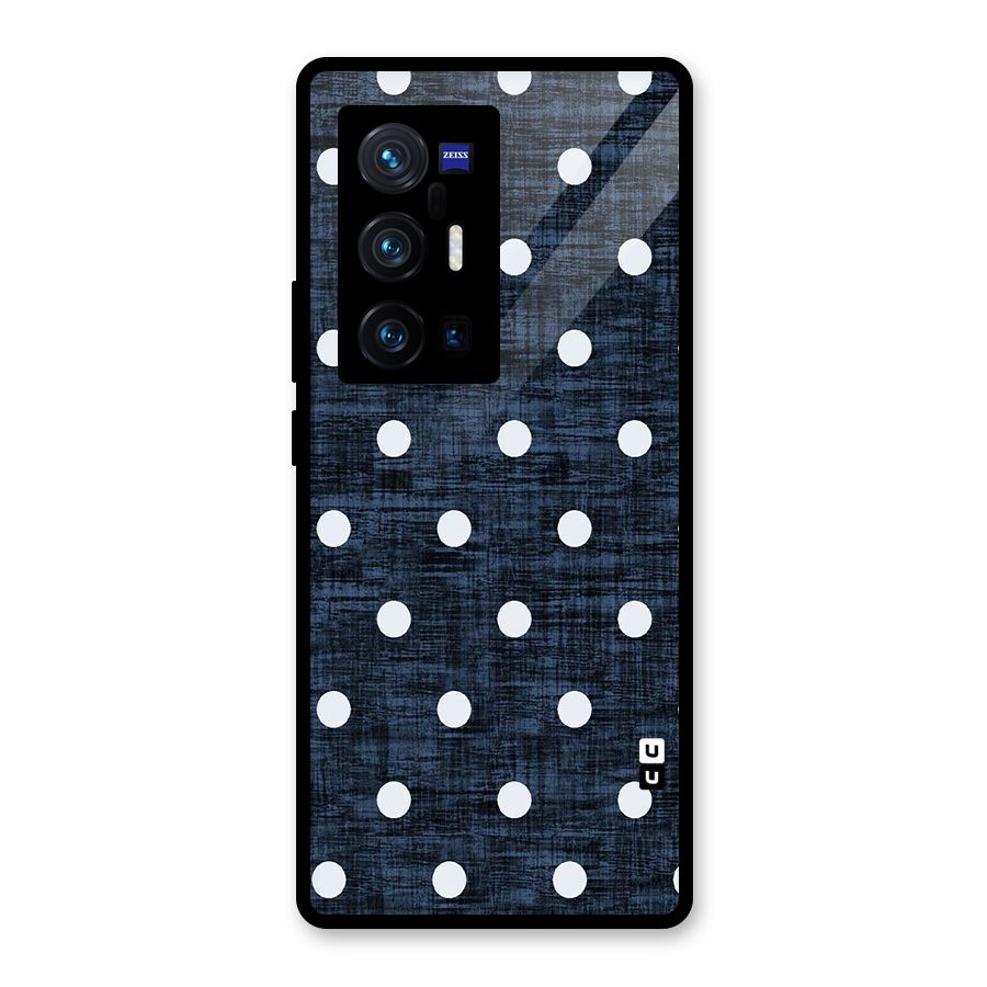 Textured Dots Glass Back Case for Vivo X70 Pro Plus