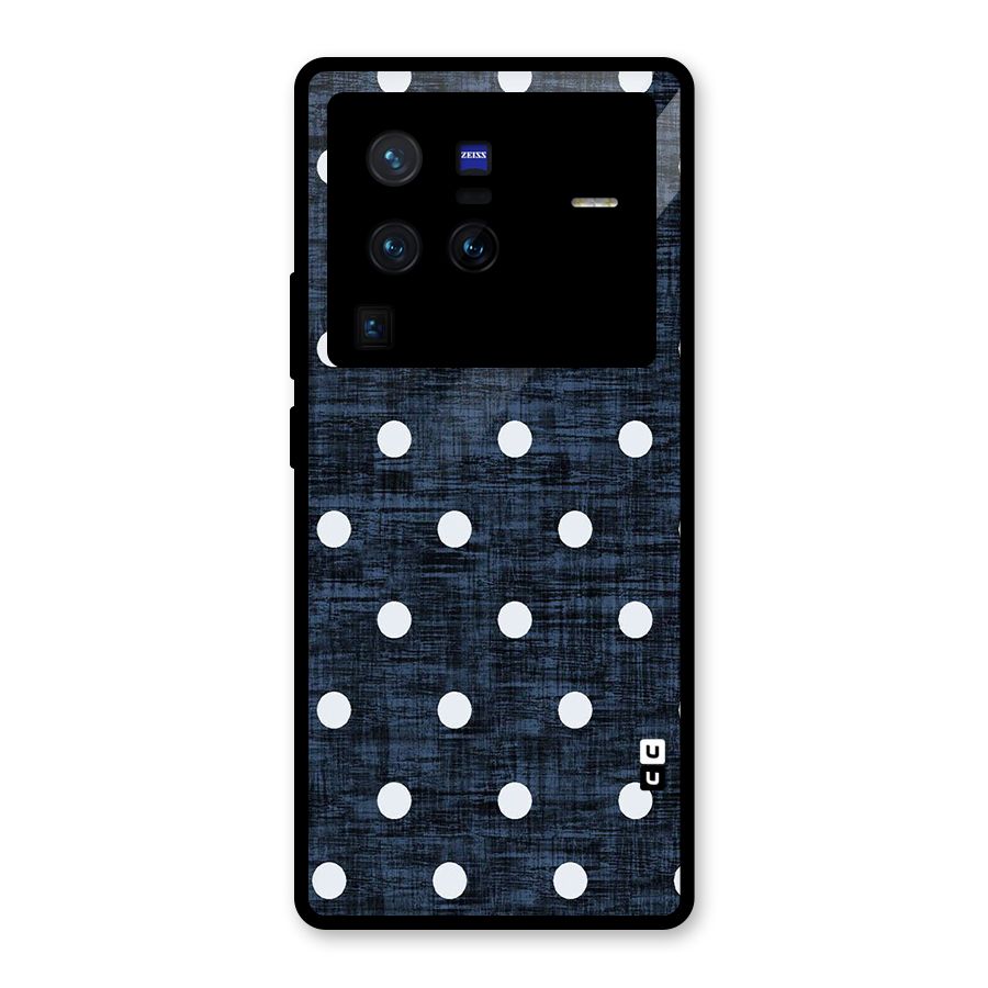 Textured Dots Glass Back Case for Vivo X80 Pro