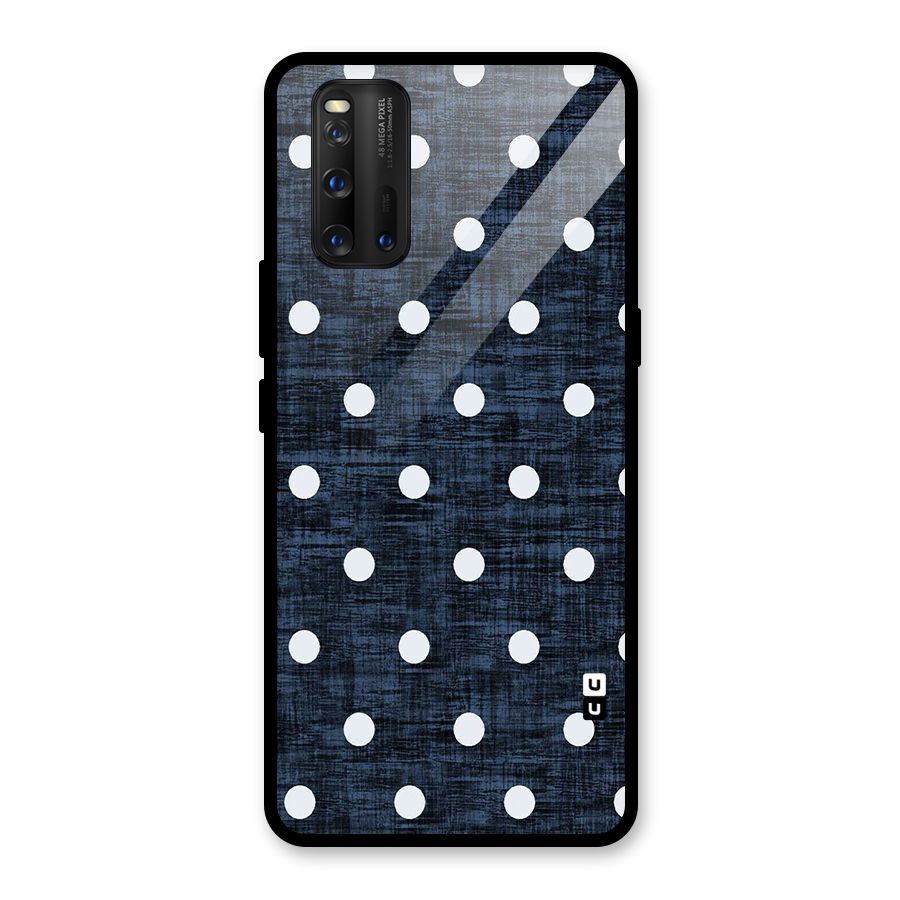 Textured Dots Glass Back Case for Vivo iQOO 3