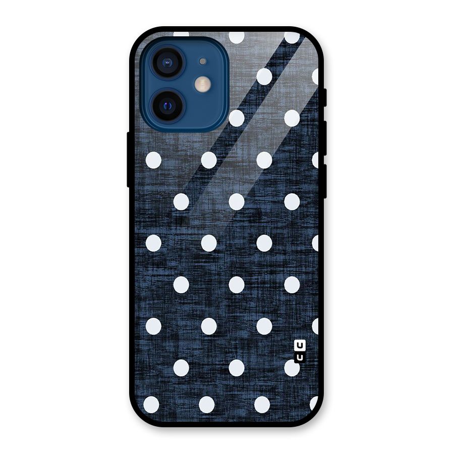 Textured Dots Glass Back Case for iPhone 12 Mini