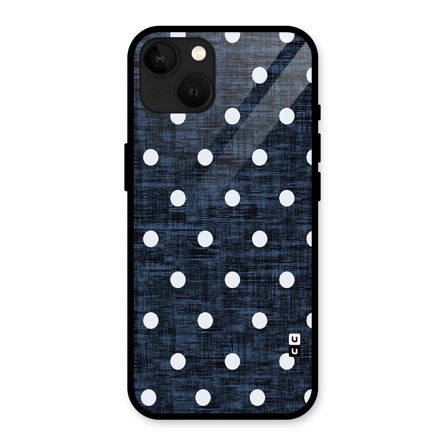 Textured Dots Glass Back Case for iPhone 13