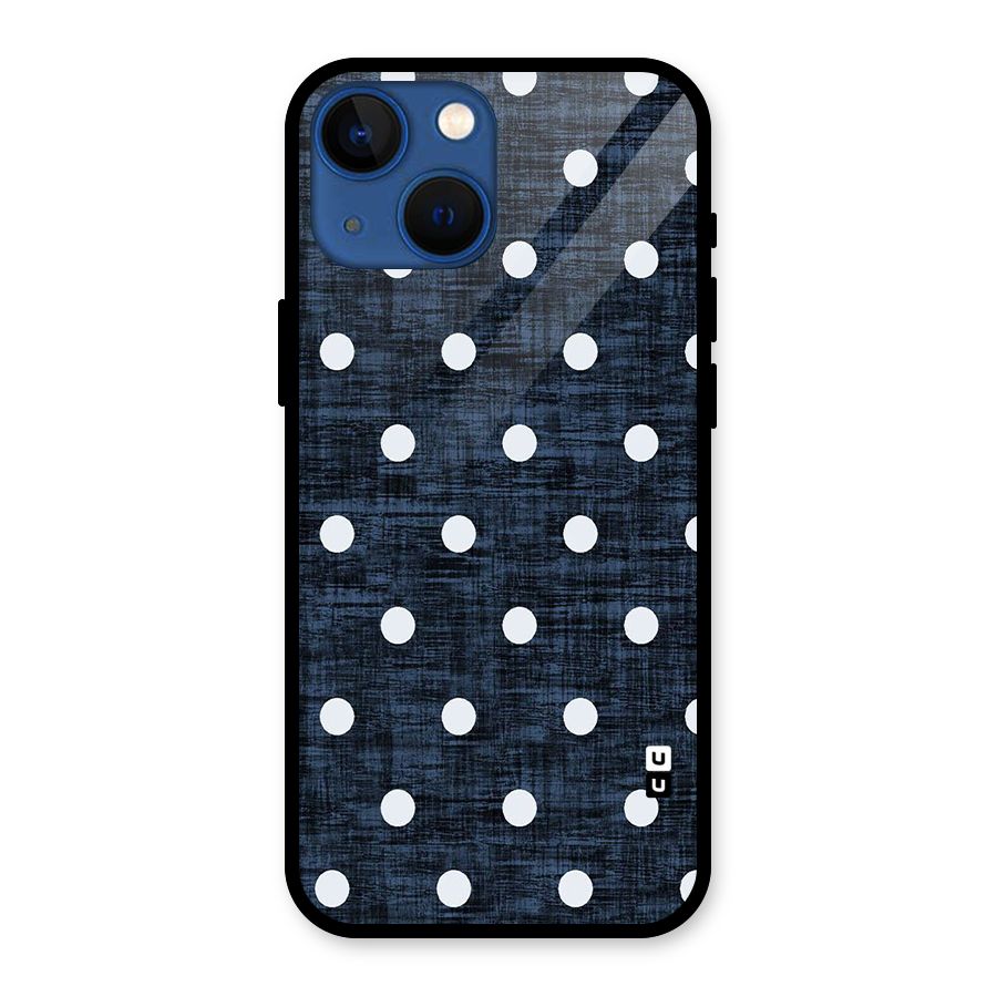Textured Dots Glass Back Case for iPhone 13 Mini