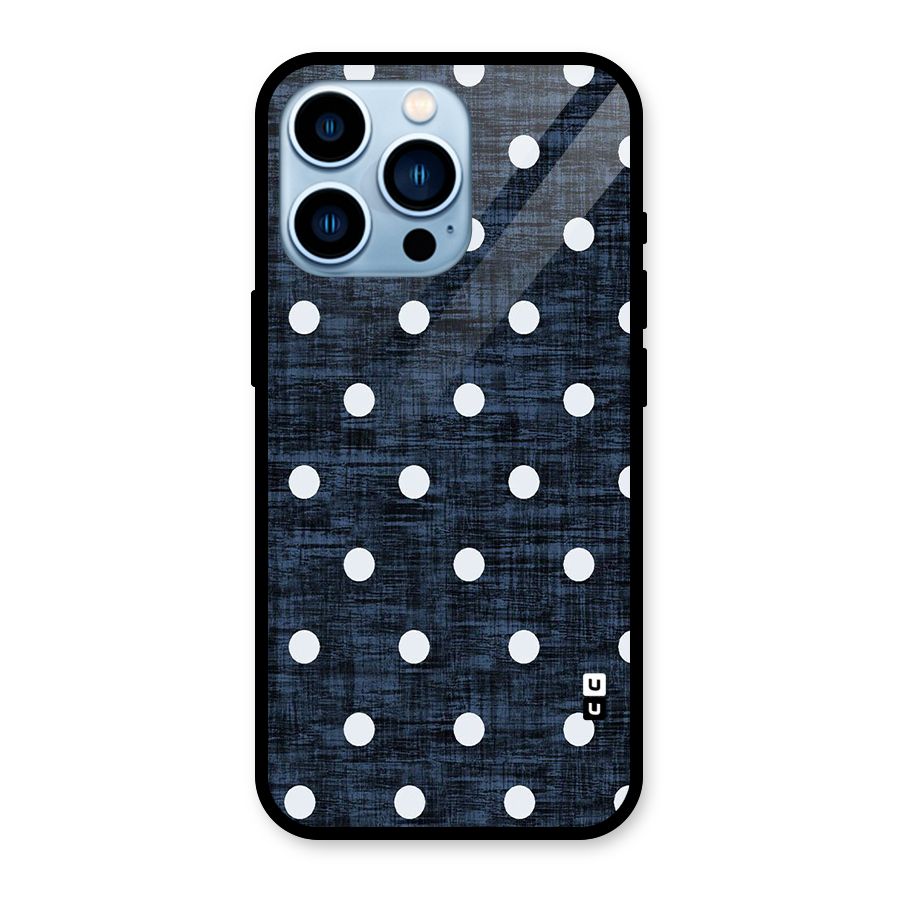Textured Dots Glass Back Case for iPhone 13 Pro