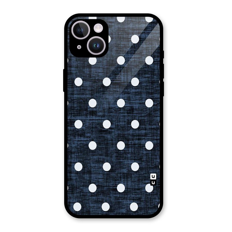 Textured Dots Glass Back Case for iPhone 14 Plus