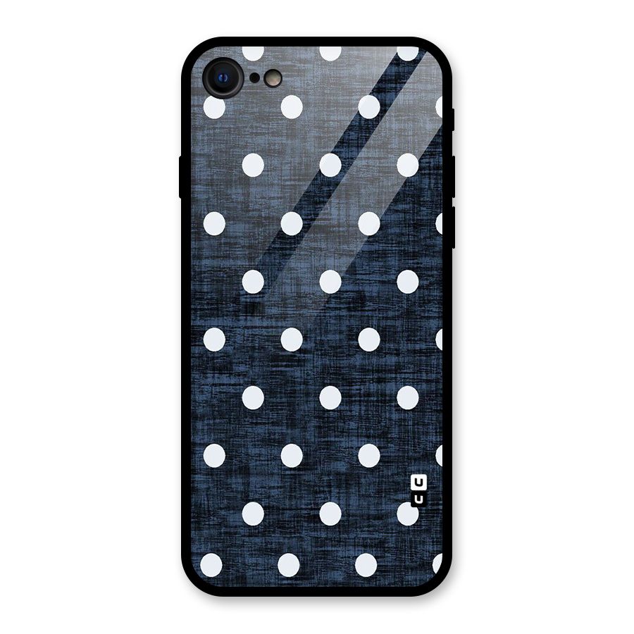 Textured Dots Glass Back Case for iPhone SE 2022