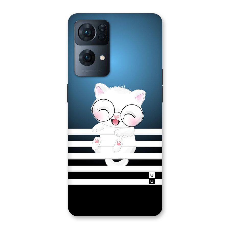 The Cat on Stripes Back Case for Oppo Reno7 Pro 5G