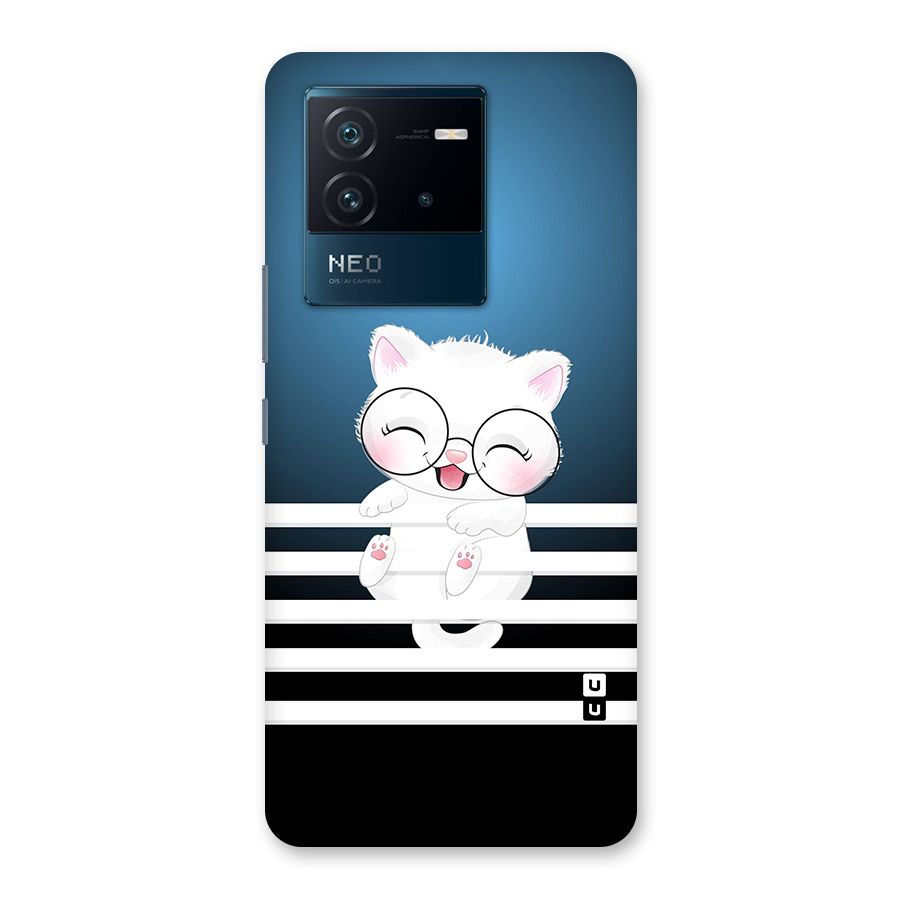 The Cat on Stripes Back Case for Vivo iQOO Neo 6 5G