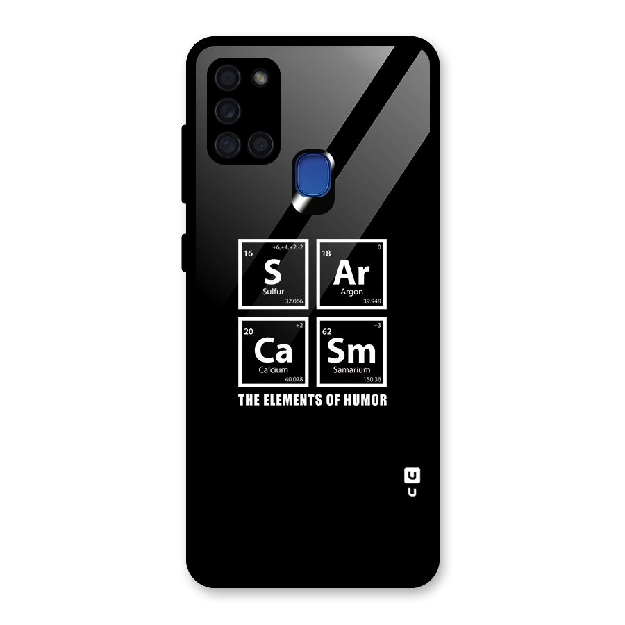 The Elements of Humor Glass Back Case for Galaxy A21s