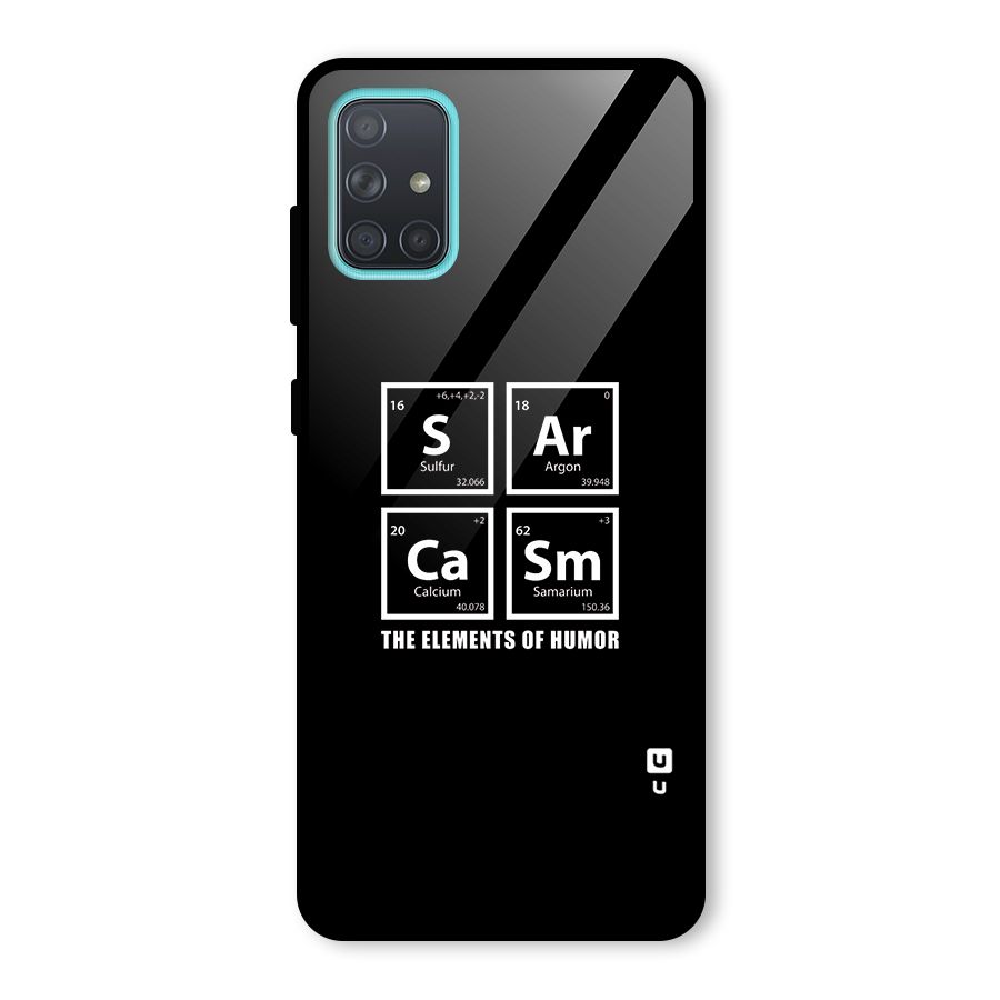 The Elements of Humor Glass Back Case for Galaxy A71