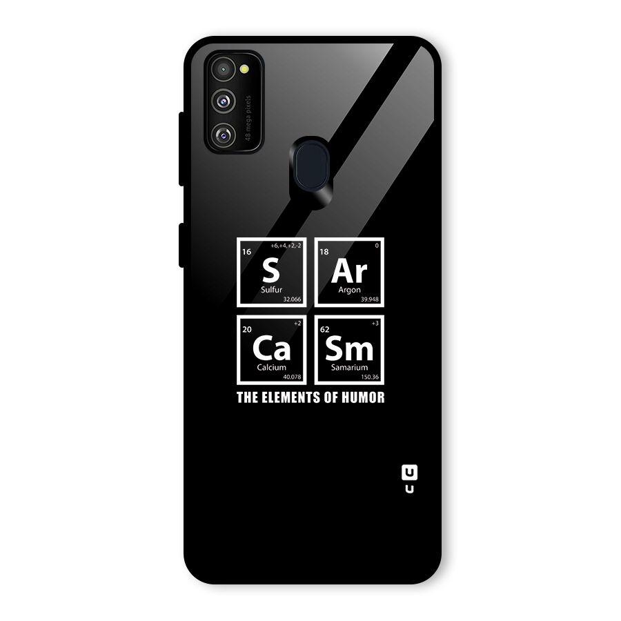 The Elements of Humor Glass Back Case for Galaxy M21