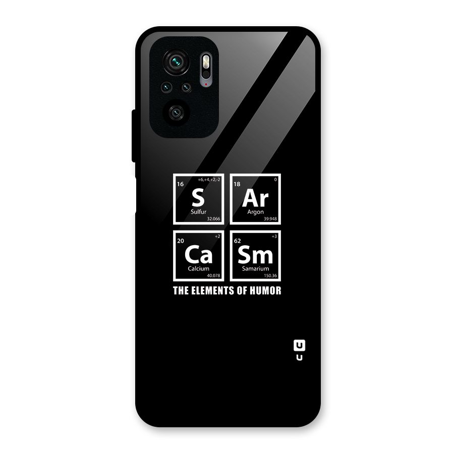 The Elements of Humor Glass Back Case for Redmi Note 10S