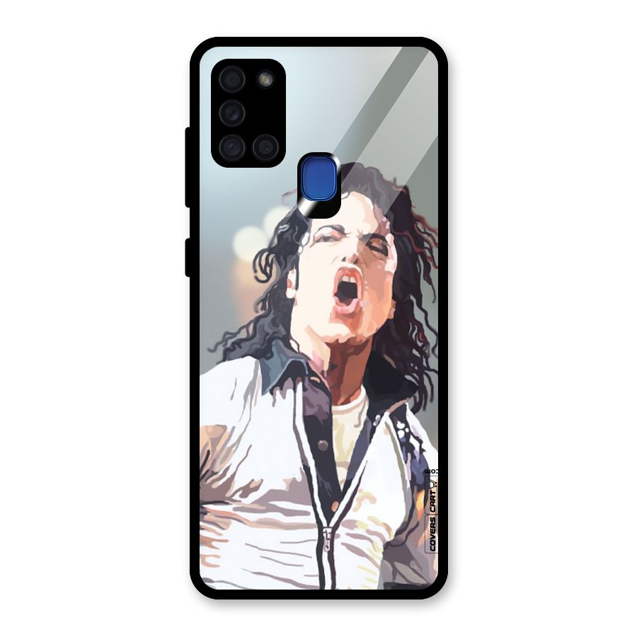 The Legend Michael Jackson Glass Back Case for Galaxy A21s