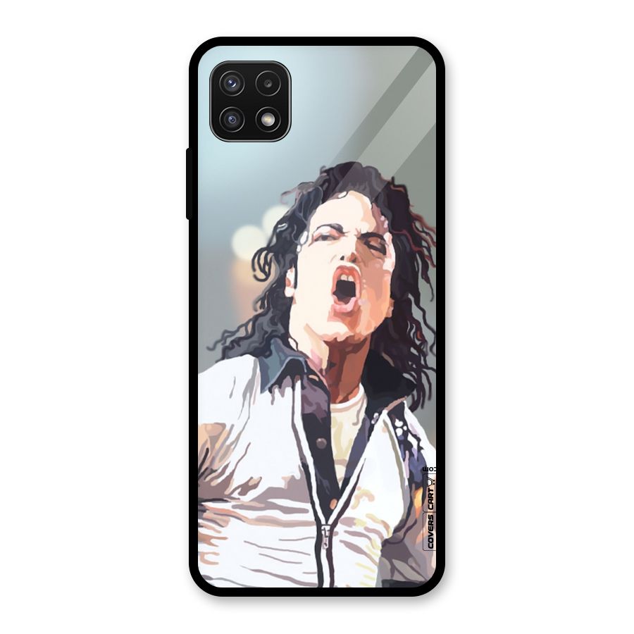 The Legend Michael Jackson Glass Back Case for Galaxy A22 5G
