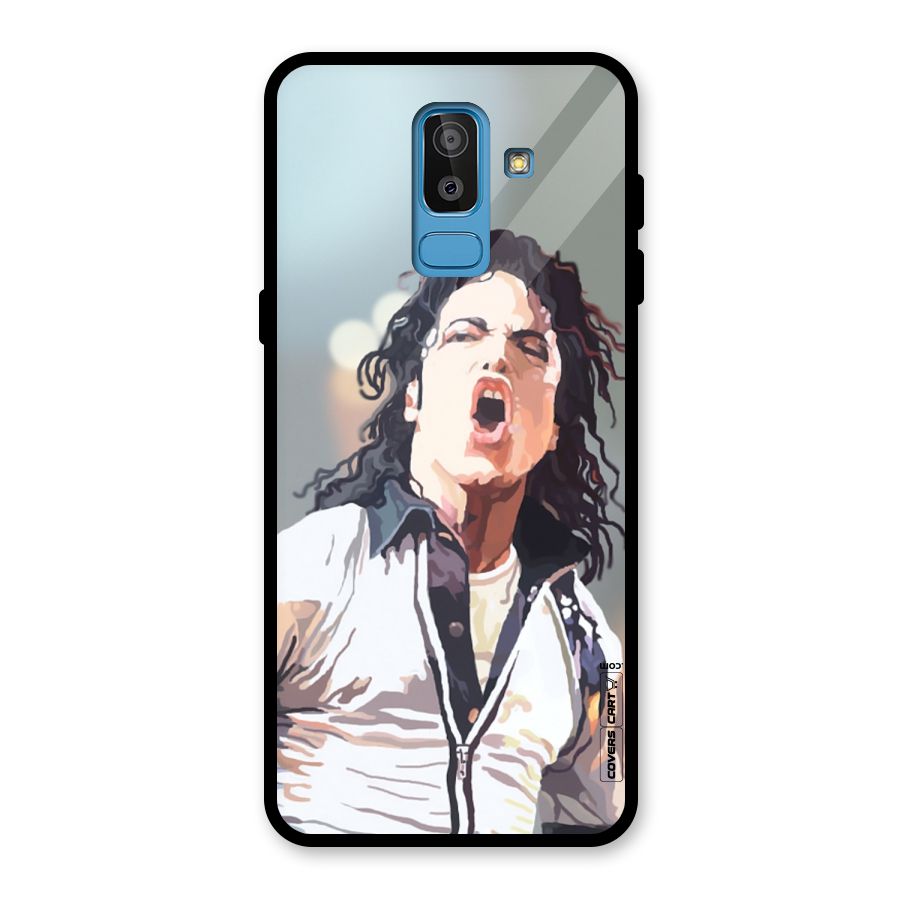 The Legend Michael Jackson Glass Back Case for Galaxy J8