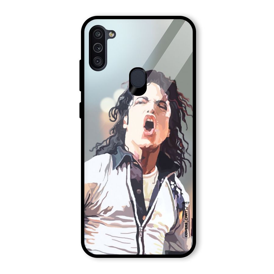 The Legend Michael Jackson Glass Back Case for Galaxy M11