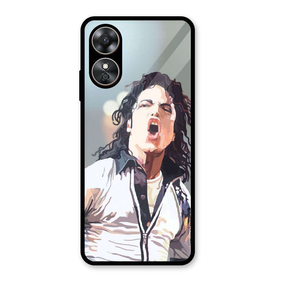 The Legend Michael Jackson Glass Back Case for Oppo A17