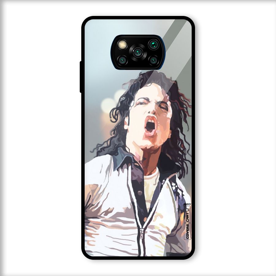 The Legend Michael Jackson Glass Back Case for Poco X3
