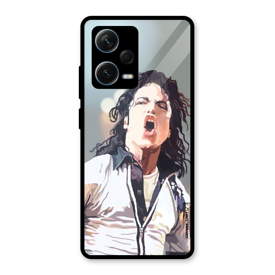 The Legend Michael Jackson Glass Back Case for Redmi Note 12 Pro Plus 5G