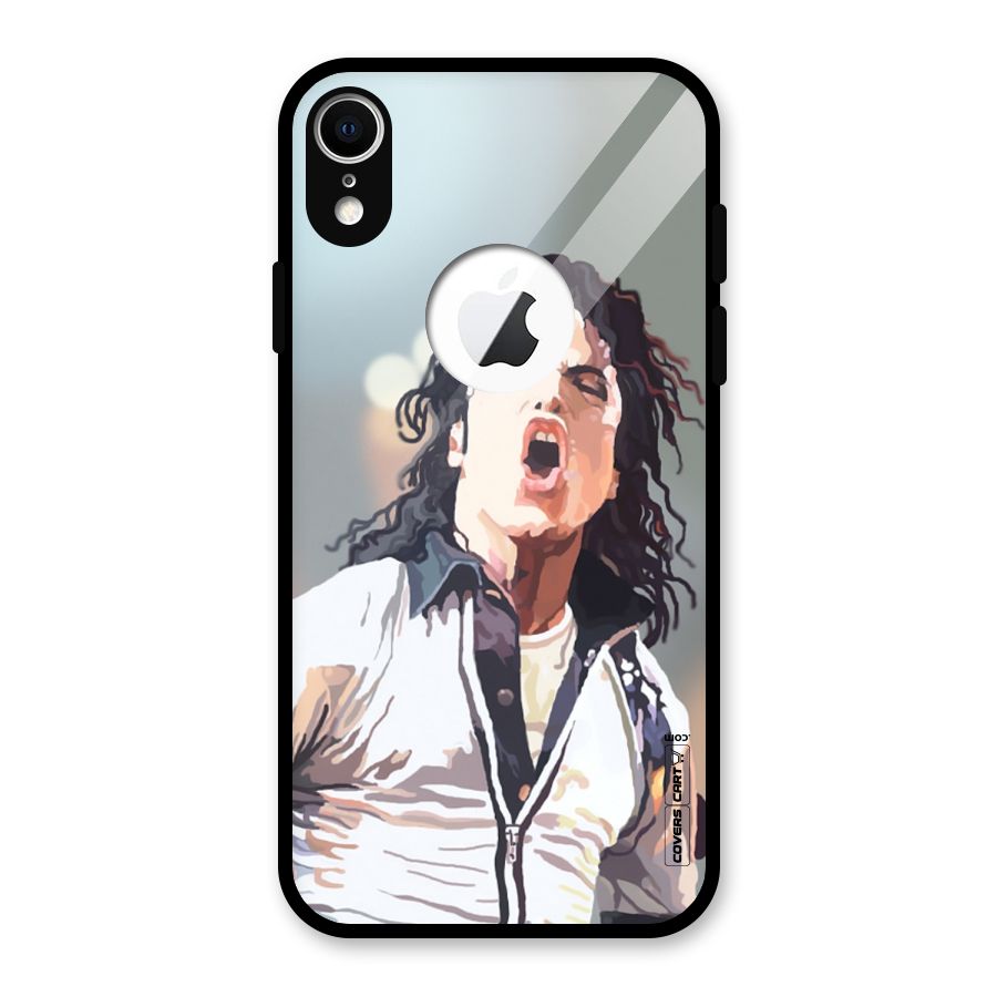 The Legend Michael Jackson Glass Back Case for iPhone XR Logo Cut
