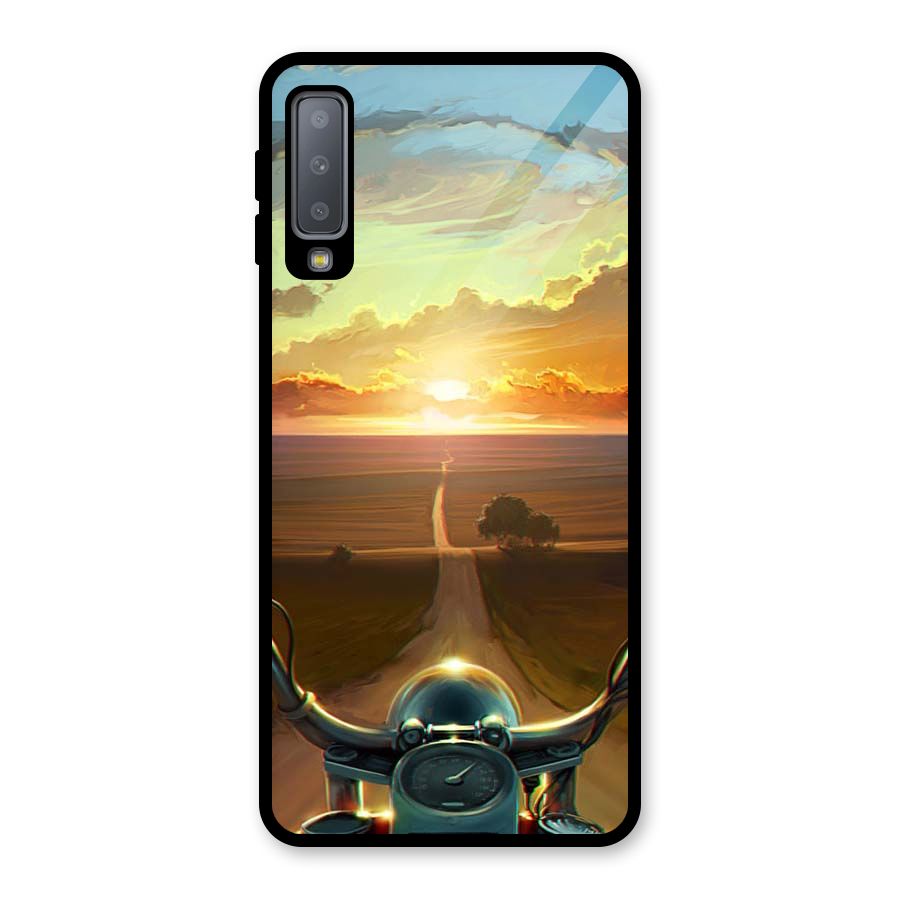 The Long Ride Glass Back Case for Galaxy A7 (2018)