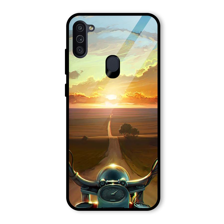 The Long Ride Glass Back Case for Galaxy M11