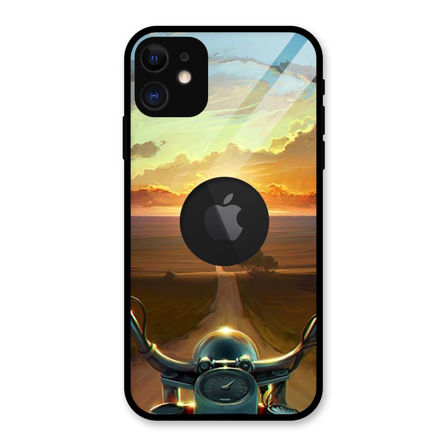 The Long Ride Glass Back Case for iPhone 11 Logo Cut