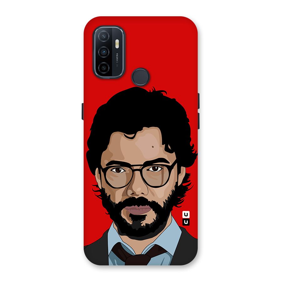 The Professor Illustration Art Back Case for Oppo A32