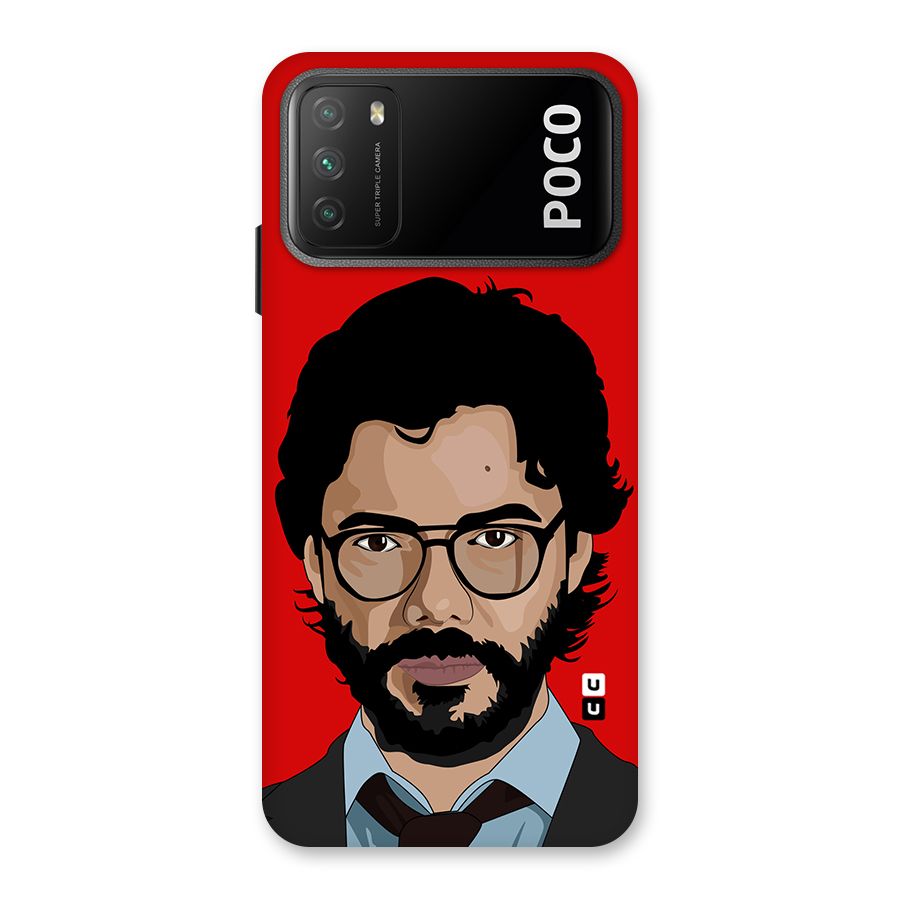 The Professor Illustration Art Back Case for Poco M3