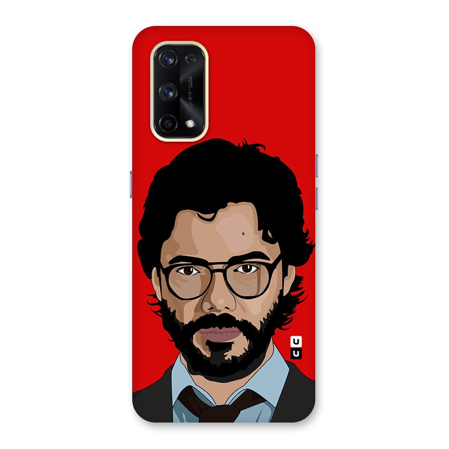 The Professor Illustration Art Glass Back Case for Realme X7 Pro