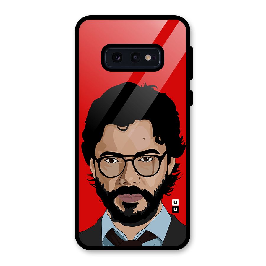 The Professor Illustration Art Glass Back Case for Galaxy S10e