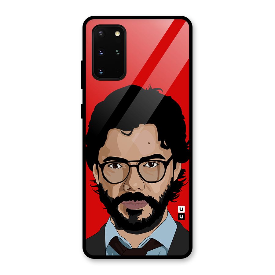 The Professor Illustration Art Glass Back Case for Galaxy S20 Plus