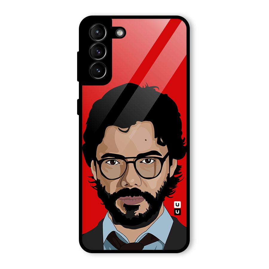 The Professor Illustration Art Glass Back Case for Galaxy S21 Plus
