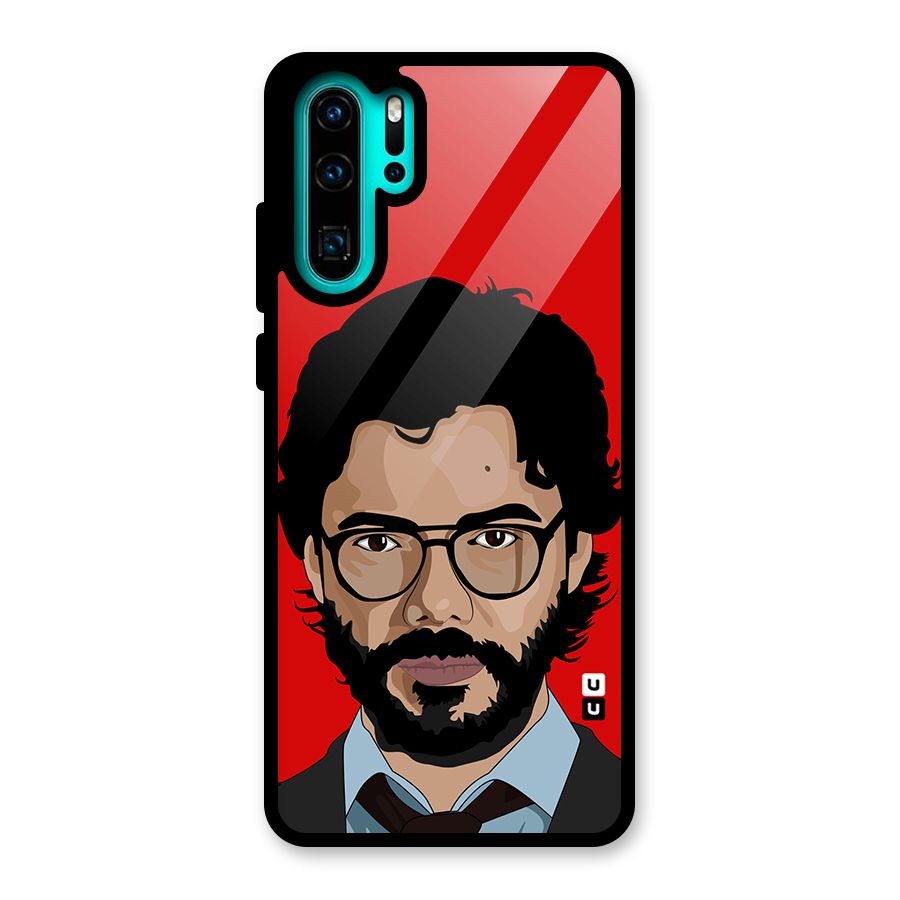 The Professor Illustration Art Glass Back Case for Huawei P30 Pro