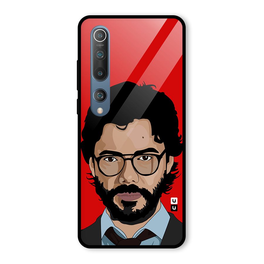 The Professor Illustration Art Glass Back Case for Mi 10