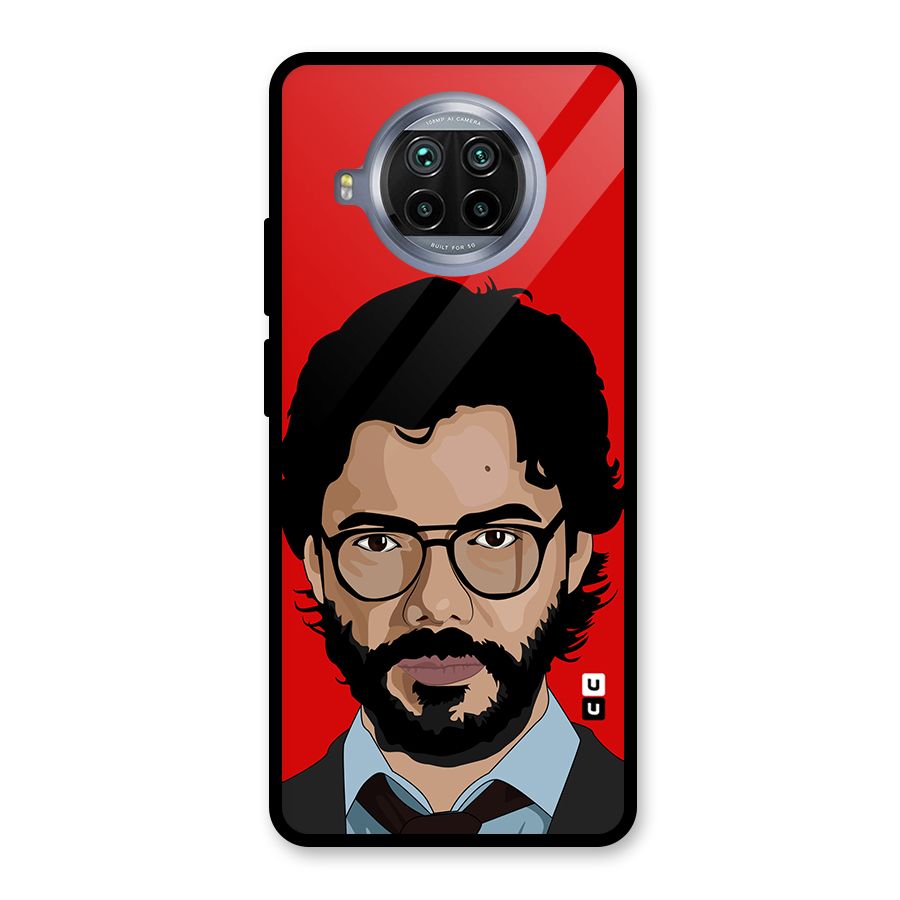 The Professor Illustration Art Glass Back Case for Mi 10i