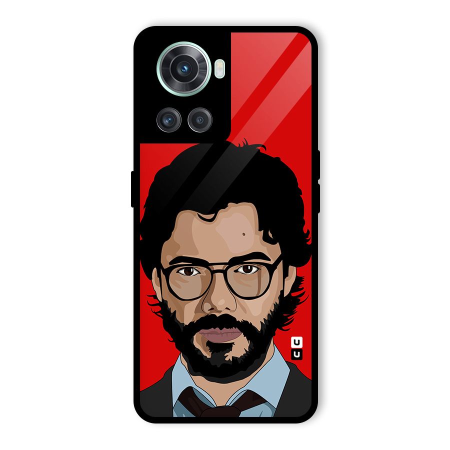 The Professor Illustration Art Glass Back Case for OnePlus 10R