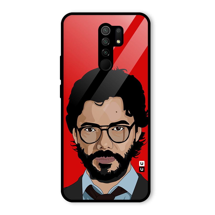The Professor Illustration Art Glass Back Case for Poco M2