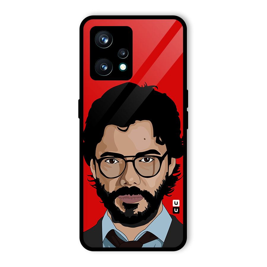 The Professor Illustration Art Glass Back Case for Realme 9 Pro Plus 5G